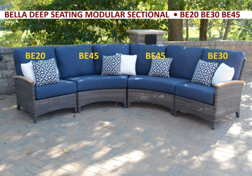 BELLA DEEP SEATING MODULAR SECTIONAL • BE20 BE30 AND BE45